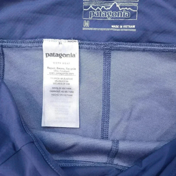 Patagonia Women's Leggings Size M Activewear Gym Blue - Picture 2 of 8